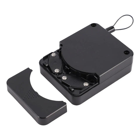 Automatic Door Closer With 2.65 Lbs Closing Force, Steel Drawstring Retractable Closer open view with components visible