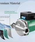 Heavy Duty 304 Stainless Steel Hot Water Recirculating Pump With 1 Inch NPT Threads, showing premium materials and design.