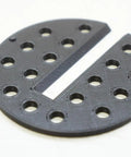 Durable 3D Printed Bandsaw Throat Plate Insert for Powermatic 14 Series 14CS and PWPS14 Two Point Seven Five Inch Fit One Eighth Inch Thick with holes.