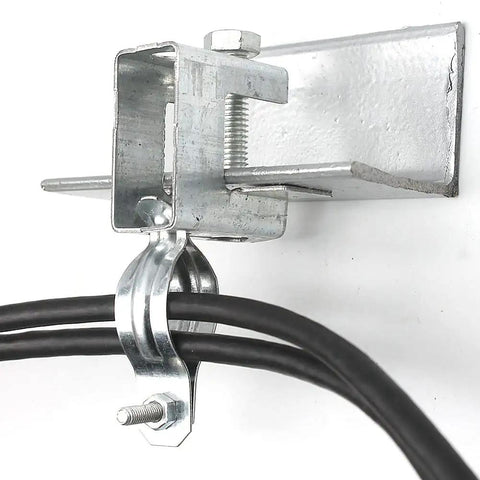 Beefy Heavy Duty Galvanized Steel Cable Clamps Set for pipes and conduits beam hanger wire hangers I beam clamps secure installation