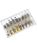 Pro Grade 170Pcs Watch Crown And Spring Bar Replacement Kit With Assorted Stems Tubes And Pins In Plastic Case For Watchmakers And Collectors