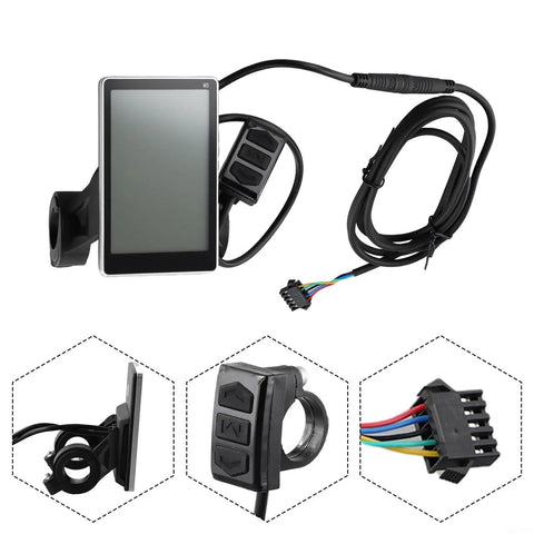 M5 LCD Display For E Bikes And Electric Scooters 5 Pin Interface Speedometer Battery Level Gauge And Control Panel