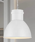 BoostArea White Pendant Light Kitchen Island, Modern Pendant Light Fixtures with frosted metal, featuring a simple design.