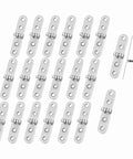 40 Pieces Rounded Corner Folding Hinges for Cabinets Tables and Furniture 180 Degree Universal Folding Hinge Screw On Woodworking Hardware