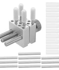 Ultra Portable Mini Vise For Hobbyists And Crafters, A Multi Function Tabletop Bench Clamp For Model Building, Painting, Soldering, Jewelry Making, And Tiny Parts Handling With Locking, No Slip Grip, silver metal with pins