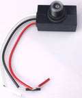 Outdoor Dusk To Dawn Sensor Switch for Lamps and Post Lights with black weatherproof plastic casing and copper conductor