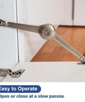 Heavy Duty Gas Struts Lid Support Hinge 200N Adjustable Damper For Soft Close Lids Pneumatic Lid Stay For Cabinets Closets And Wardrobes 2 Pack With Screws And Wrench Uxcell installed on cabinet