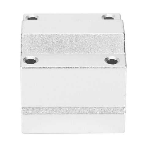 SC30UU Linear Motion Ball Bearing Slide Block Aluminum Alloy Closed End 30mm ID on white background, top view