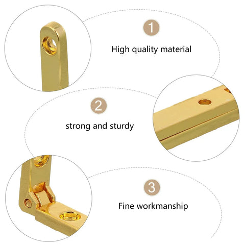Tough Zinc Alloy Jewelry Box Hinges 90 Degree Spring For Miniature Furniture And Wooden Boxes 10 Pack Rust Resistant And Quiet Close Chest Case Hinge