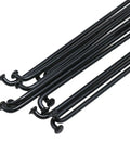 Close-up of 260 Mm Stainless Steel Bicycle Spokes Set 14G Black Spokes For 26 Inch Mountain And Road Bikes With 14 Mm Spoke Caps 12 Pieces
