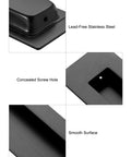 Knuckle Friendly Matte Black Recessed Pocket Door Handles Offer Zero Snag Edges And Dead Simple Screw Mounting Includes Four Finger Flush Pulls For A Clean Invisible Cabinet Or Closet Hardware Setup, showing smooth surface and concealed screw hole.