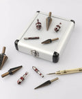 Ten Bit Set With Five Step Drill Bits And Five Countersink Bits For Metal Titanium Coated In A Heavy Duty Aluminum Case Rocaris