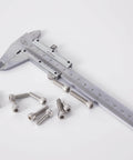 Caliper measuring M5 Socket Head Cap Screws Kit With 10mm 14mm 18mm 20mm 25mm Lengths 304 Stainless Steel Fully Threaded Allen Hex Drive