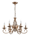Rustic 6 Light Chandelier With Antique Bronze Finish That Rocks French Country Vintage Pendant Light Fixture
