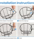 Installation instructions for Three Pack 10 Inch Railing Planters For Balcony Or Porch Hanging Baskets Outdoor Indoor Flower