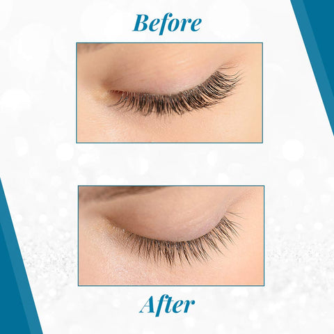 Before and after using Lash Free Lash Remover Gel For Extensions And Adhesive Bonds - Gentle, Fast Dissolving Bond Breaker