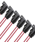 Six Pack Inline Fuse Holders 30 Amp Waterproof Blade Fuse Holder With Cover front view