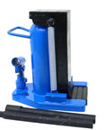 Big Time Air Powered Hydraulic Toe Jack Lift 20 Ton Max Pull 10 Ton Toe Lift Built Different With Heat Treated Steel side view with tools