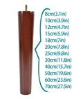 Adjustable Walnut Wood Furniture Feet Set Of 4 For Cabinets And Tables Round Vintage Style Legs Replacement supports 200 Kg
