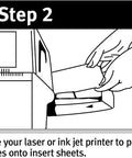Step-by-step instructions for using Slick Insertable Index Tabs, 2 Inch White File Folder Labels.