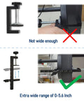 Demonstration of Heavy Duty Stainless Steel Desk C Clamp With A Roomy Wide Throat And Smooth Fine Tune Knob range adjustment.