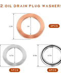12 Pack Differential And Transfer Case Crush Washer Kit with copper, aluminum, steel washers and corrosion-resistant sizes shown