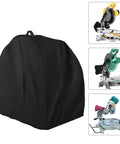 Heavy Duty Miter Saw Cover Waterproof Dust Shield Top Shelf Shop Bag protects tools from dust and moisture with secure drawstring.