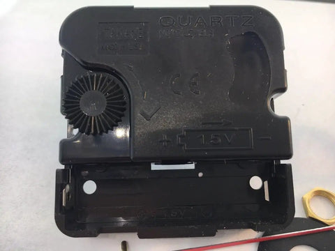 Easy Install Replacement Clock Hand Set For Battery Movement with five-eighths inch shaft and one-quarter inch dial detail.