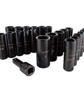 Deep Impact Socket Set 1/2 Inch Drive SAE, 23-Piece With 6-Point Sockets, Corrosion-Resistant Black Oxide Finish, arranged in rows