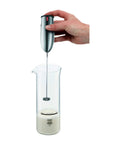 Schiuma Battery Operated Milk Frother For Coffee Lattes Mochas Cappuccinos Hot Chocolate and More One Button Simplicity in use