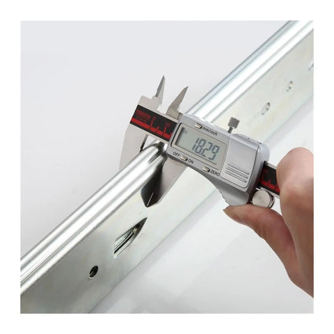 Measuring the width of Heavy Duty 12 Inch Drawer Slides With Lock Full Extension Ball Bearing Runners for precise fitting.
