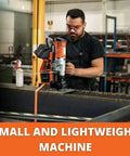 Professional using Built Tough Cordless Universal Base Drill With A Lightning Fast Brushless Motor and Two 8 Ah Batteries.