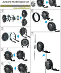 Assembly instructions for Junkers W.34 Engine Detailing Set For 1/48 Scale Aircraft, 3D Printed Detail Parts Upgrade For MikroMir Kits