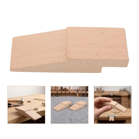 Two Pack Wood Bench Pin Block For Jewelry Workbench Clamp With Smooth Polishing Surface And Adjustable Support Pro Grade