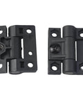 4 Pack Black Plastic Adjustable Position Control Hinges For Wood Doors With Countersunk Holes Durable Torque Hinge Hardware