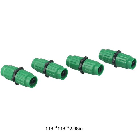 Fix Your Expandable Garden Hose Instantly With This Awesome 4-Pack Repair Kit Designed For 50, 75, Or 100 Feet Twisted Fabric Tubes To Stop Leaks Fast And Get The Yard Wet Again In No Time. 4 green plastic hose repair connectors, 1.18 x 1.18 x 2.68 in
