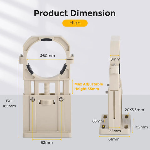 Must Have Adjustable CO2 Laser Tube Mount Holder For 80mm Tubes With Micro Height Adjustment And 45 Degree Reflector Alignment