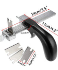 Leather Strap Cutter With Aluminum Handle And Stainless Steel Gauge Ruler, 4 Inch Scale Leather Craft Tool for DIY crafts