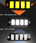 Toyota Front Bumper LED Side Marker DRL Amber Sequential Turn Signal Fog Light Kit showing amber and white lights