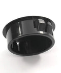 Black Nylon Hole Plugs For 1 1/8 Inch Holes With Locking Tabs side view showing domed textured head
