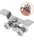 Stainless Steel Sliding Door Track Wheels With Nylon Rollers Silent Pulley System for Quiet Smooth Operation Indoors or Outdoors