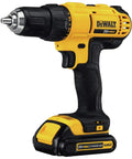 Heavy Duty 20V Max Lithium Ion Cordless Drill Driver Kit Featuring Rock Solid 1/2 Inch Chuck And Hella Compact Ergonomics Delivering Serious Torque For Pure Job Site Flex Renewed with yellow and black design.