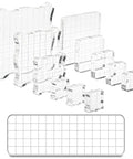 12 Piece Clear Acrylic Stamp Block Set With Assorted Sizes For Scrapbooking And Card Making, Transparent Mounting Blocks With Grid Lines For Precise Alignment, Must Have For Crafts Stamping Projects And DIY Cards. Clear acrylic blocks with grid lines, assorted sizes