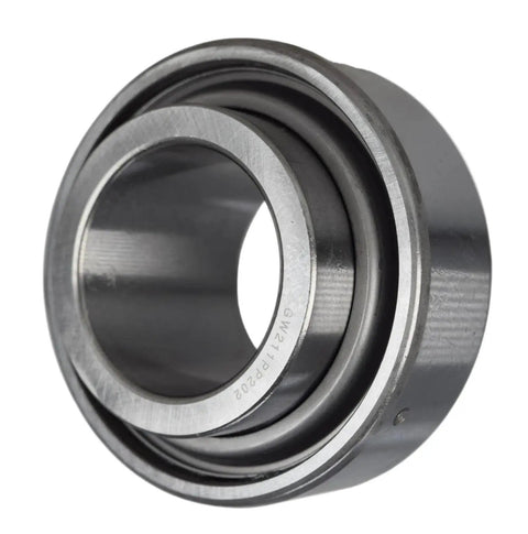 GW211PP202 Disc Harrow Bearing Replacement Part with Three Molded Contact Seals, 2 Inch Round Bore, 3.93 Inch Flat, Metal Finish