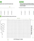 Installation diagram of Outdoor Curtain Lights 20ft x 10ft With 600 LEDs Plug In Hanging String Lights For Bedroom or Outdoor Wedding Backdrop Warm White Weatherproof IP44 Not Connectable Twinkle Lighting Mood.