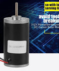 Dope High Speed Permanent Magnet DC Motor For DIY Generators, 6V-12V-24V, 3500-8000 RPM, Reversible CW CCW, Copper Windings, front view