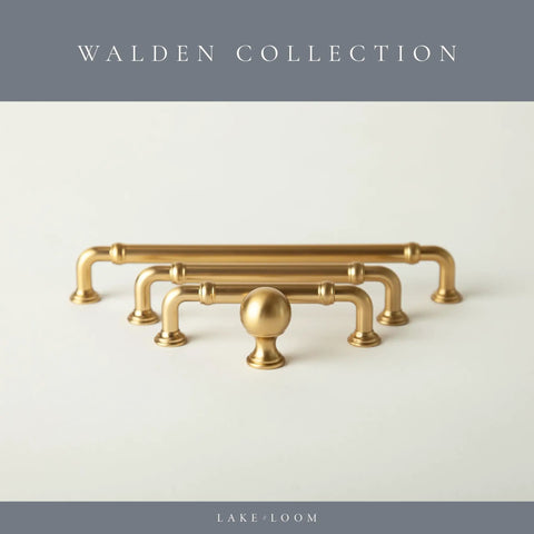 Brass Gold Cabinet Handles Two Pack 5 Inch 128mm Solid Zinc Alloy Drawer Pulls For Cabinets, Dressers, And Furniture display