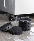 4 Pack Black Rubber Anti Skid Shock Absorbing Mats For Washing Machines And Furniture Feet Pads in wet environment