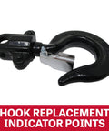 1 Ton Lever Hoist With 10 Ft Lift, Overload Protection, Compact Design For Confined Spaces, hook replacement indicator