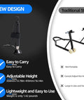 Front And Rear Motorcycle Wheel Lift Stand For Trail And Street Bikes Ultra Portable Aluminum Iron Frame With Telescoping Belt